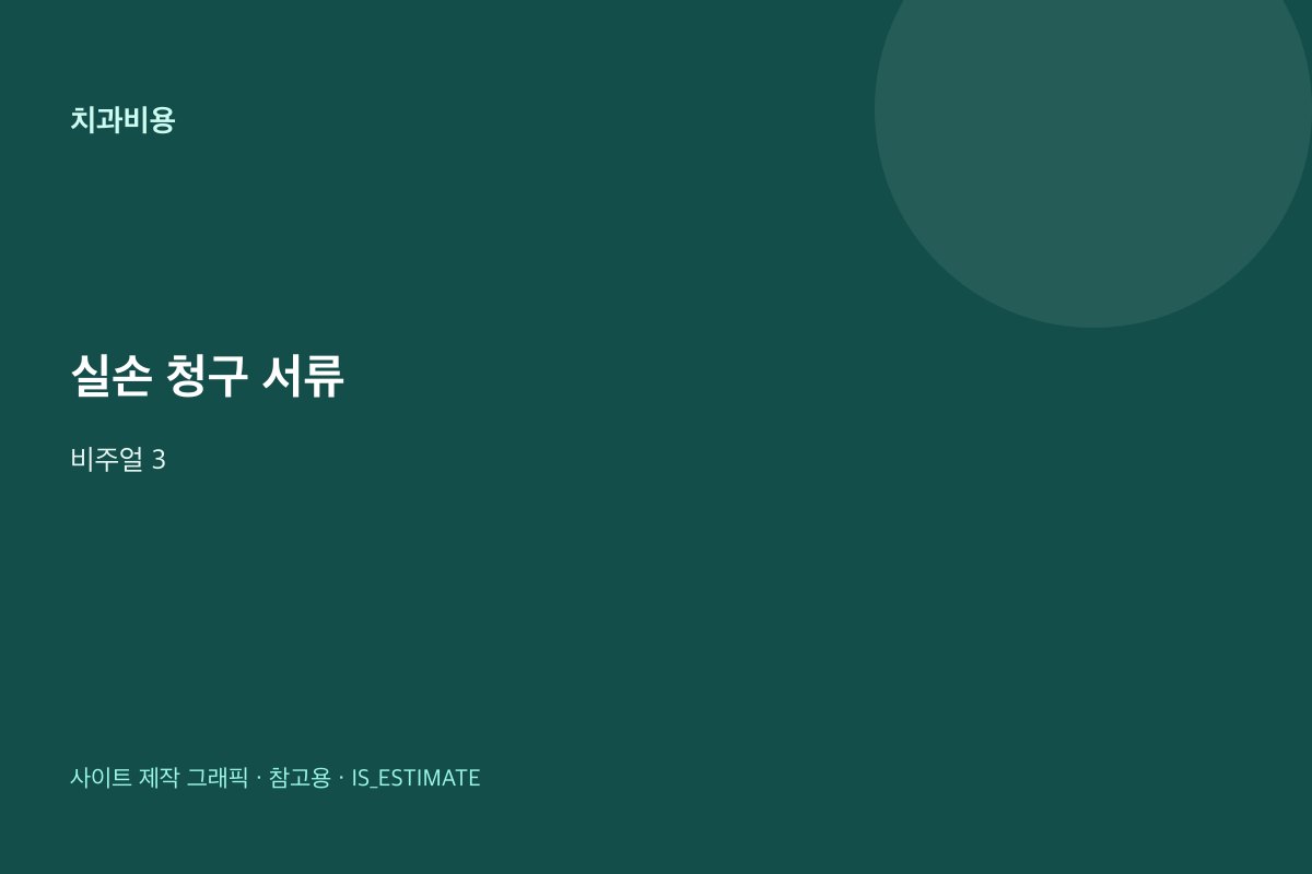 실손보험 치과 청구 서류 일반 비주얼 3
