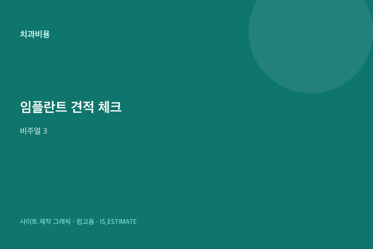 임플란트 견적에 꼭 넣을 포함 항목 비주얼 3