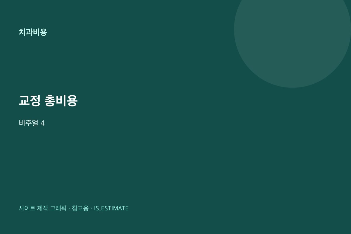 치아 교정 총비용 보는 법 비주얼 4
