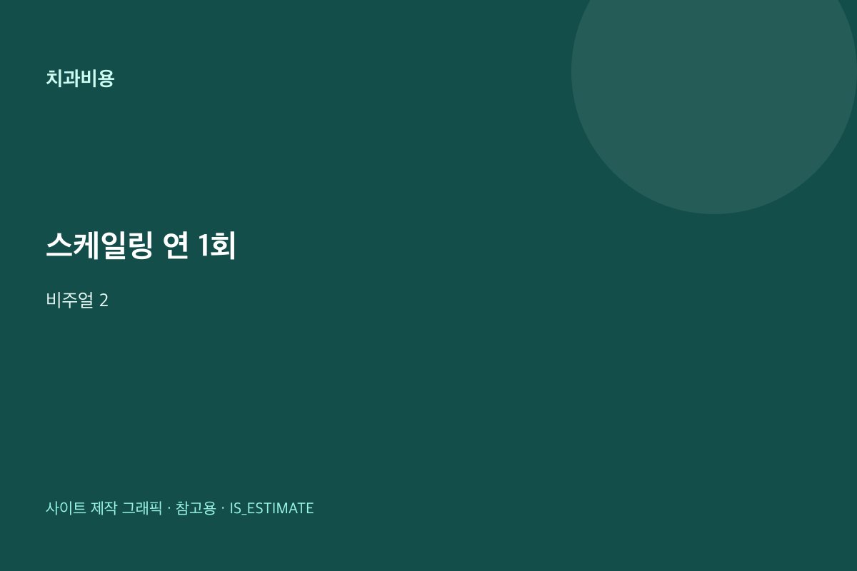 스케일링 건강보험 연 1회 | 급여 개요 비주얼 2