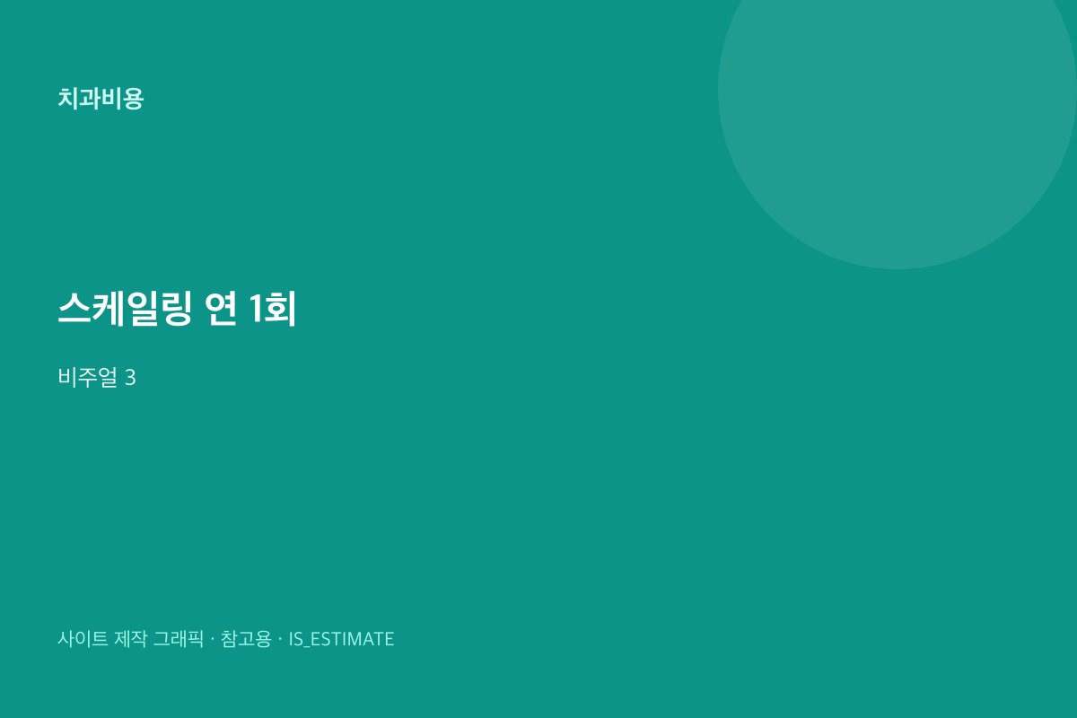 스케일링 건강보험 연 1회 | 급여 개요 비주얼 3