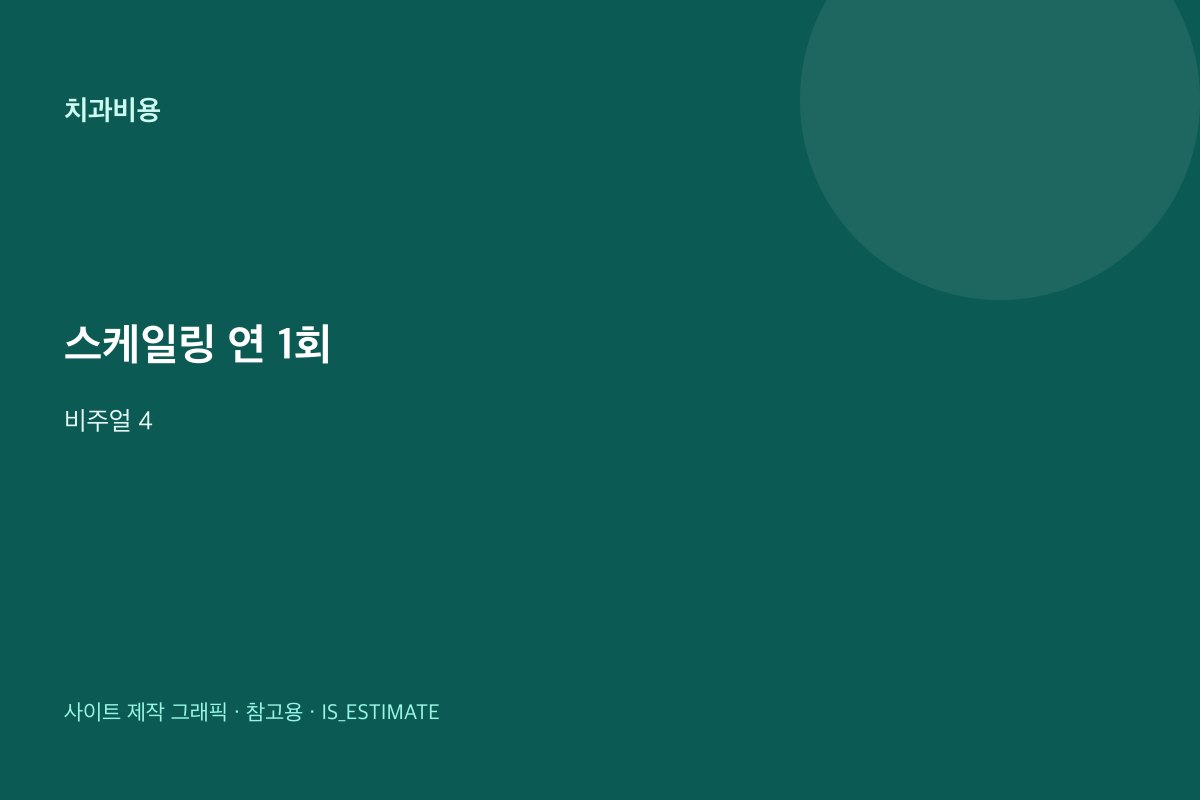 스케일링 건강보험 연 1회 | 급여 개요 비주얼 4