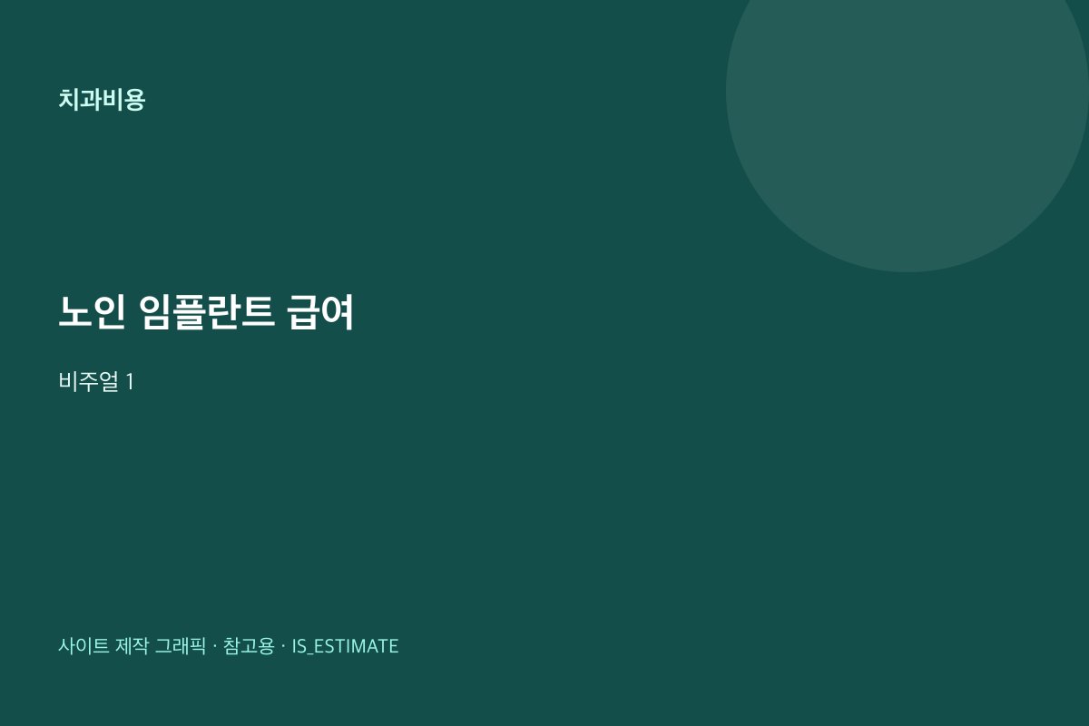 노인 임플란트 급여 개요 비주얼 1