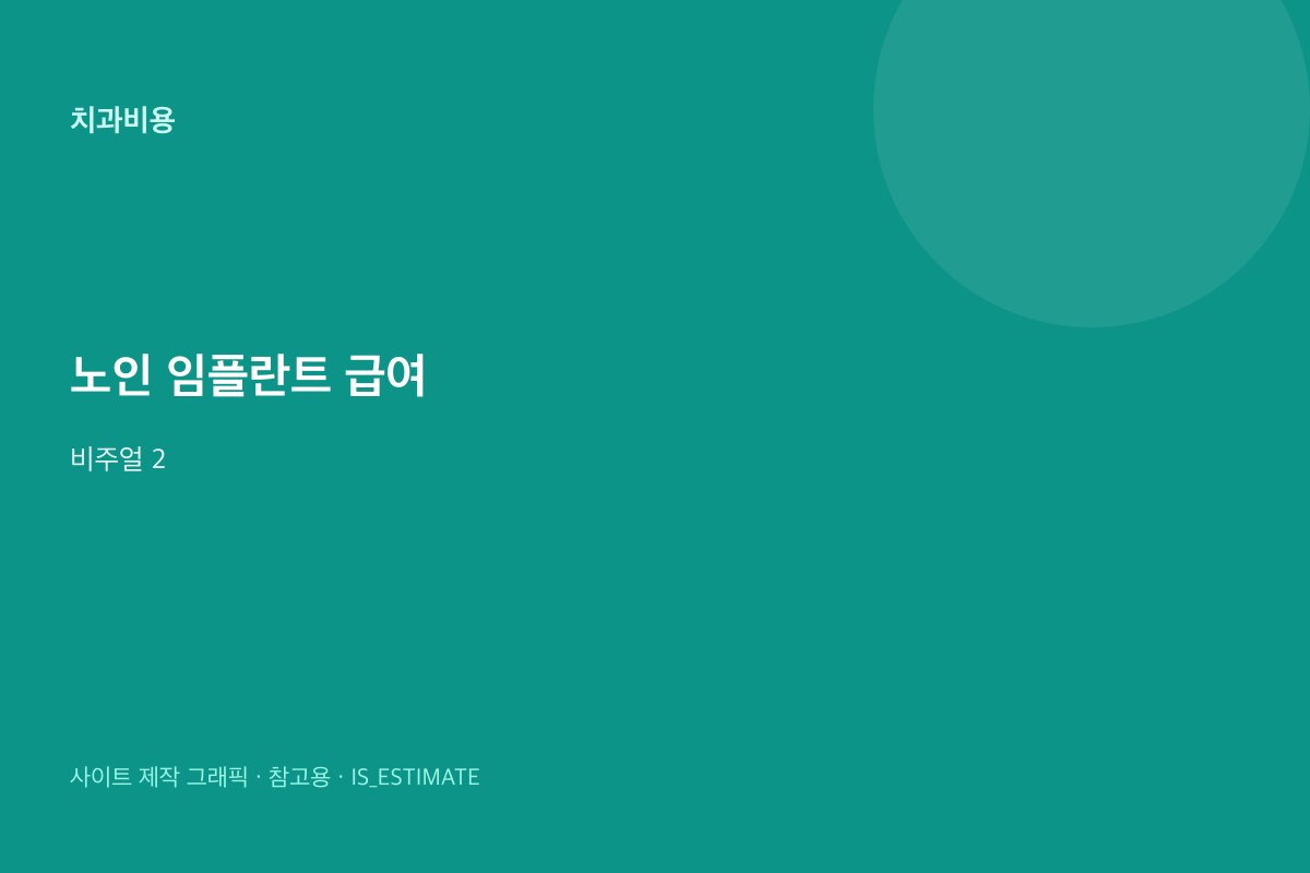 노인 임플란트 급여 개요 비주얼 2